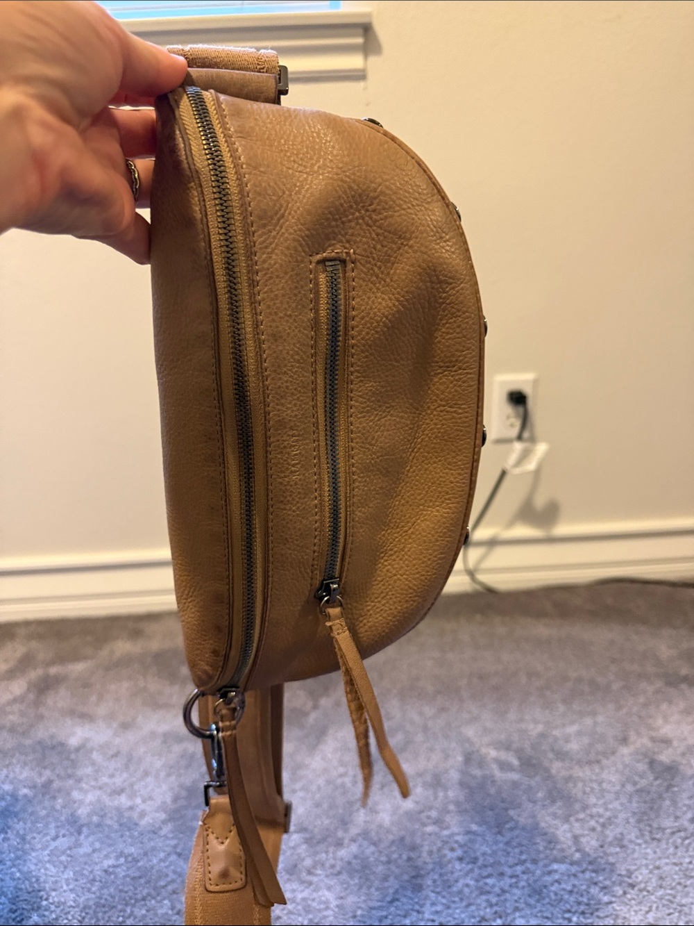 Hammitt Tan Leather Crossbody Belt Bag - Picture 3 of 11